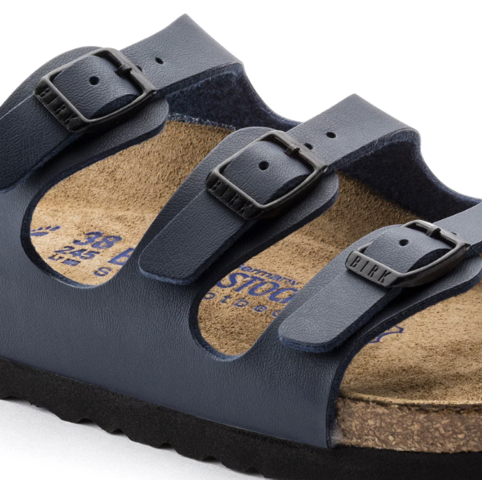 Birkenstock Florida Soft Footbed Birko-Flor - Blue, Regular