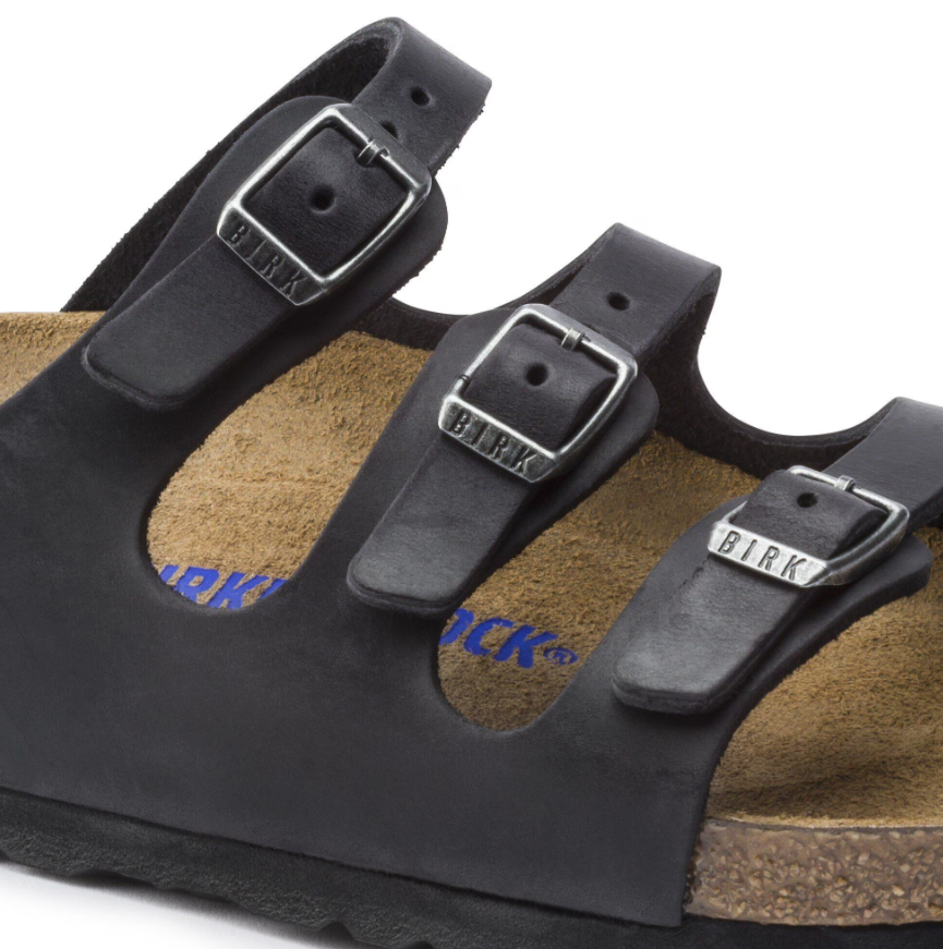 Birkenstock Florida Soft Footbed Oiled Leather Black