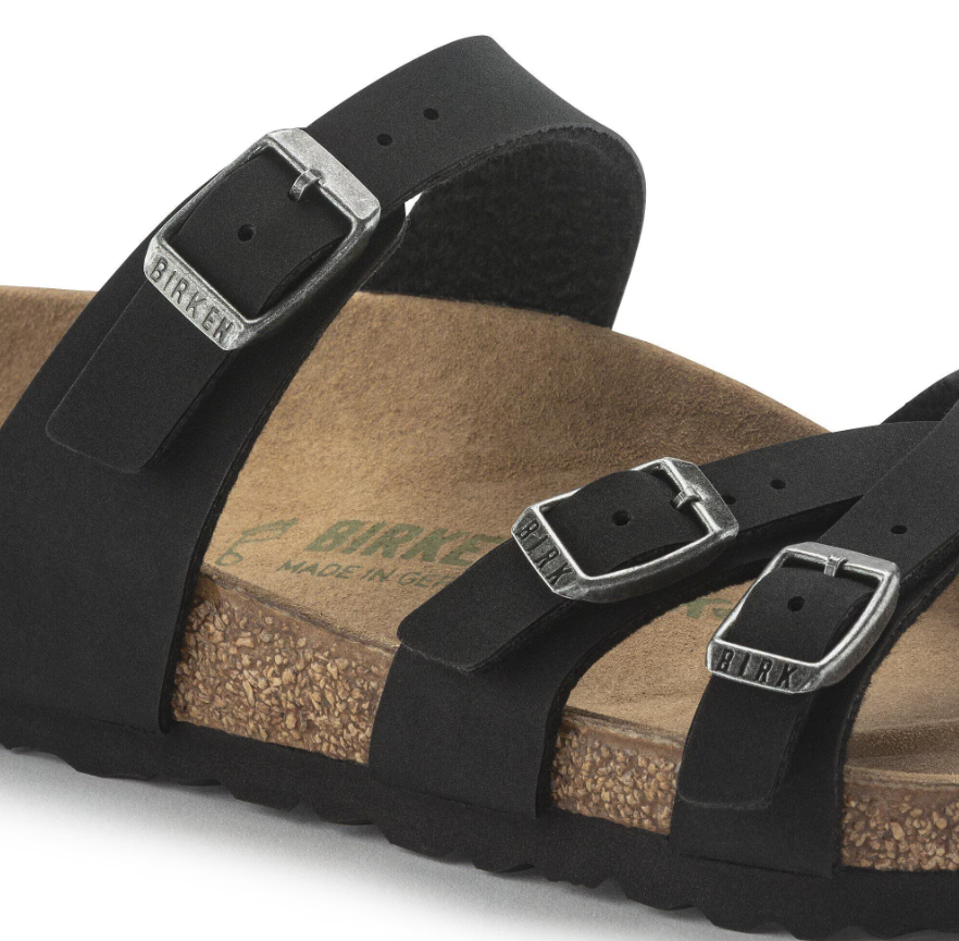 Birkenstock Franca Vegan Birkibuc Black