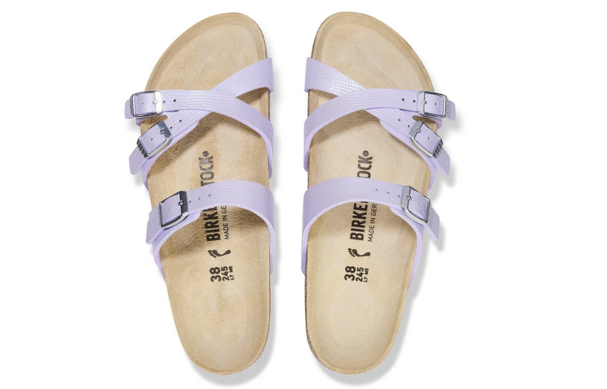 Birkenstock Franca Birko-Flor Shiny Lizard Purple Fog