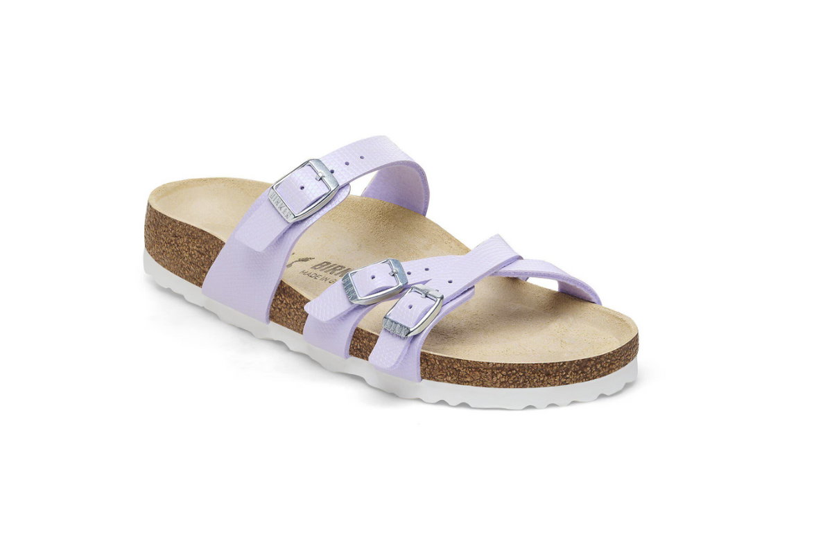 Birkenstock Franca Birko-Flor Shiny Lizard Purple Fog