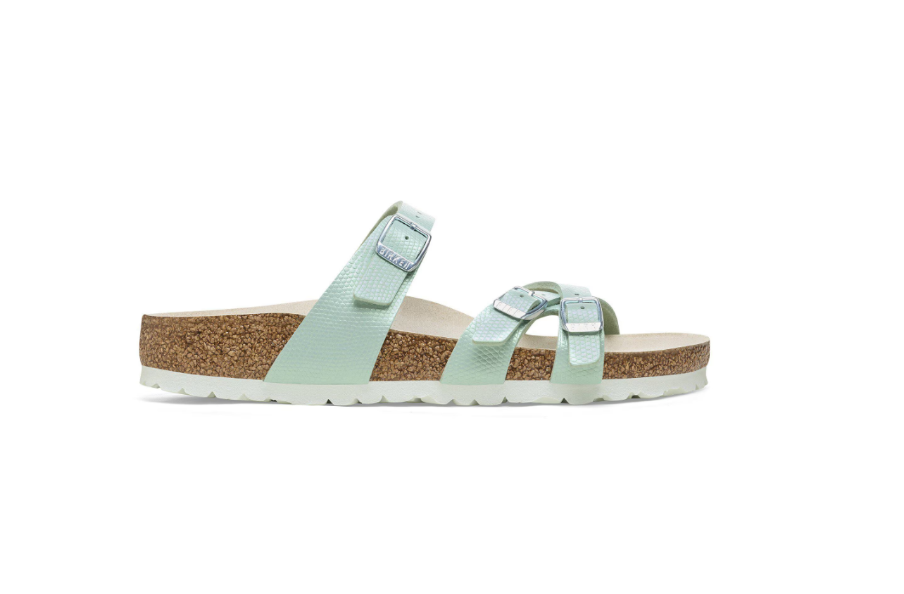 Birkenstock Franca Birko-Flor Shiny Lizard Surf Green