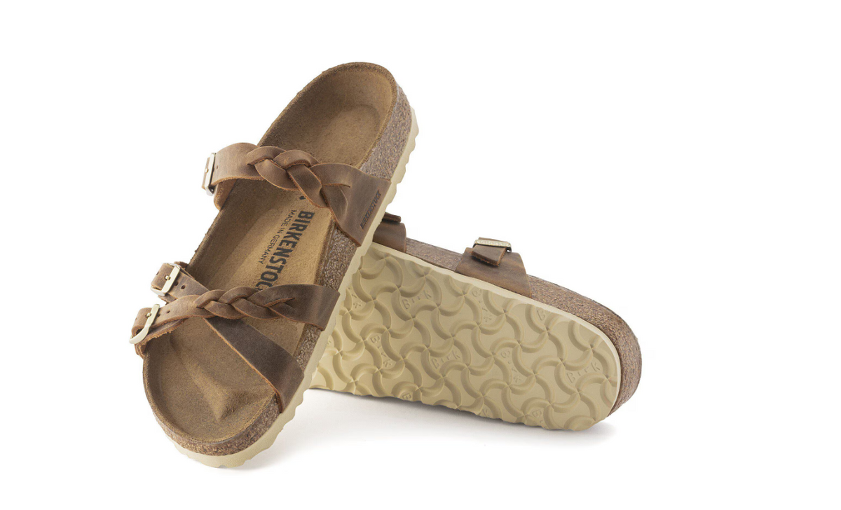 Birkenstock Franca Braided Oiled Leather - Cognac, Regular