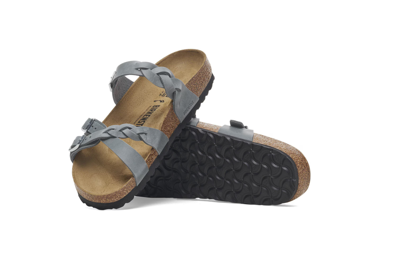 Birkenstock Franca Braided Oiled Leather Basalt Gray