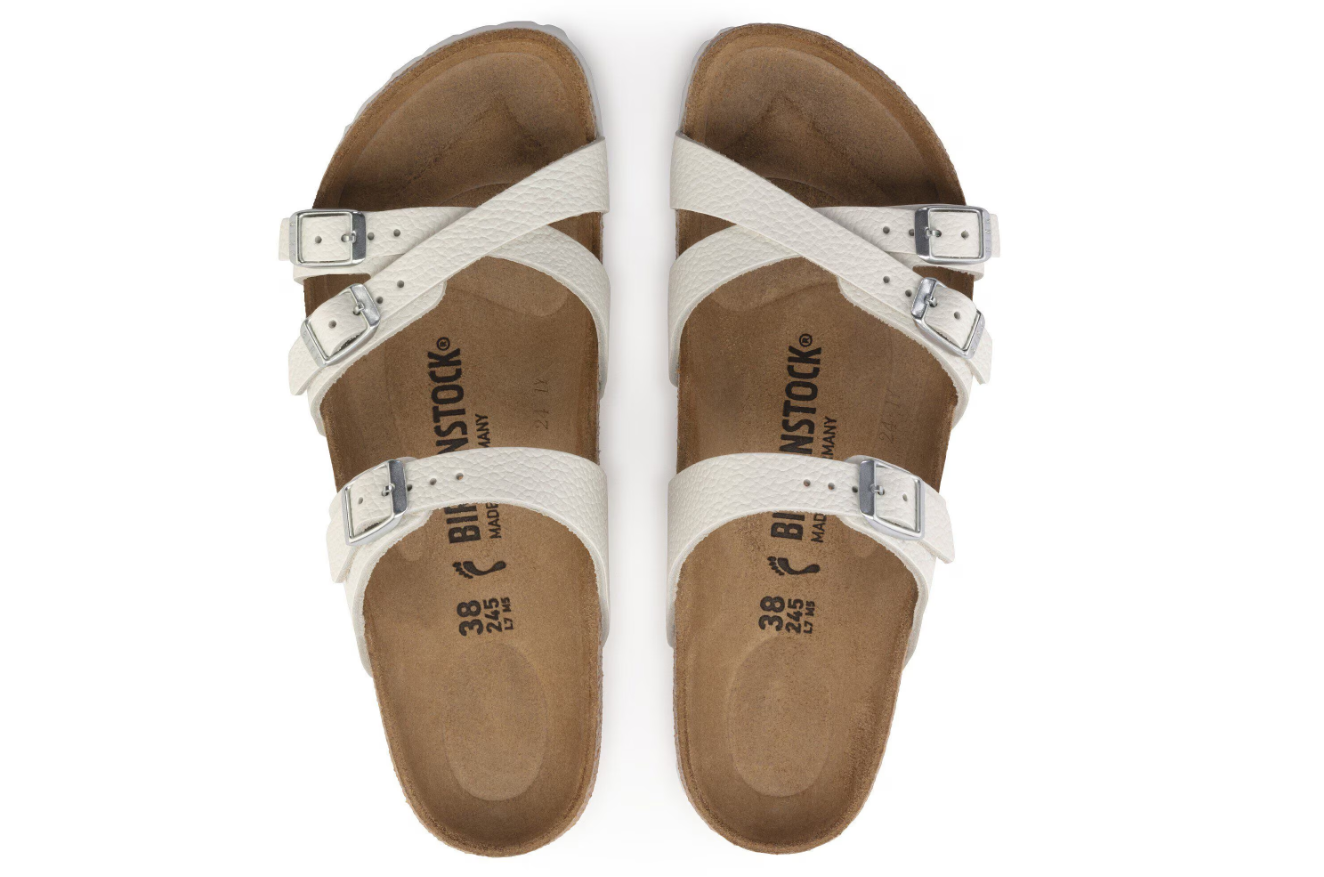 Birkenstock Franca Natural Leather Sandals White