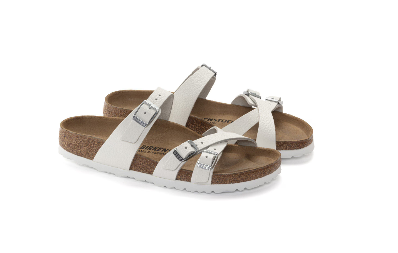 Birkenstock Franca Natural Leather Sandals White