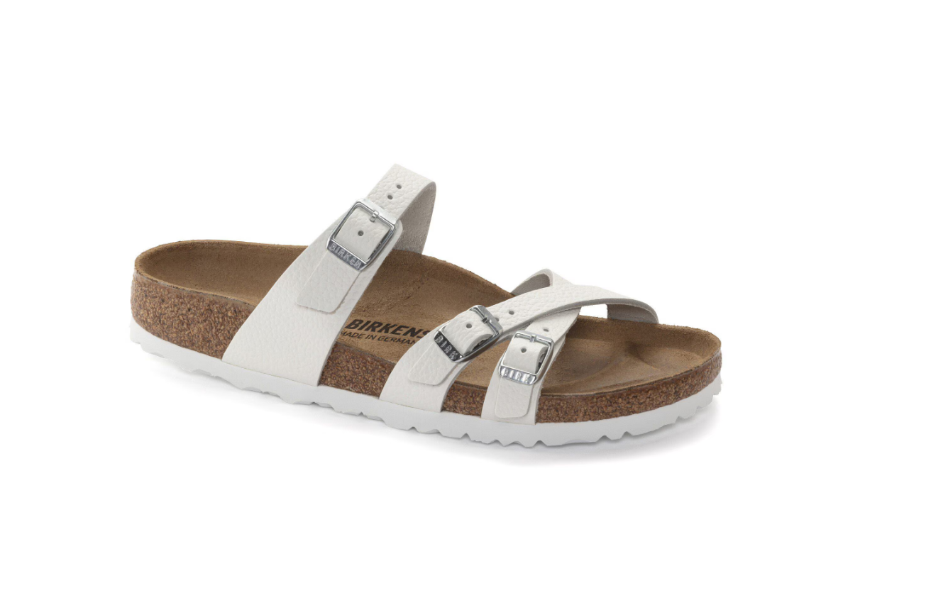Birkenstock Franca Natural Leather Sandals White