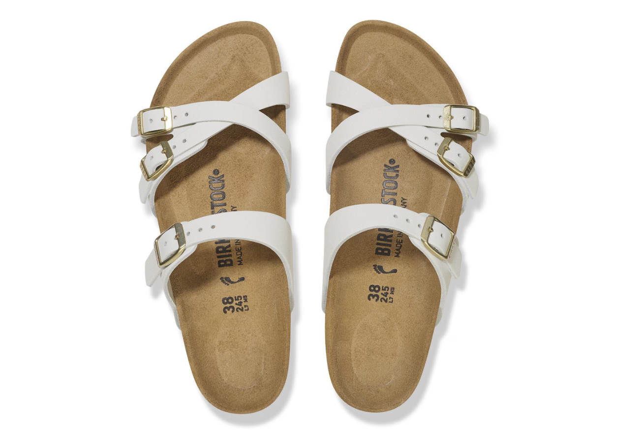 Birkenstock Franca Nubuck Leather Antique White Sandal