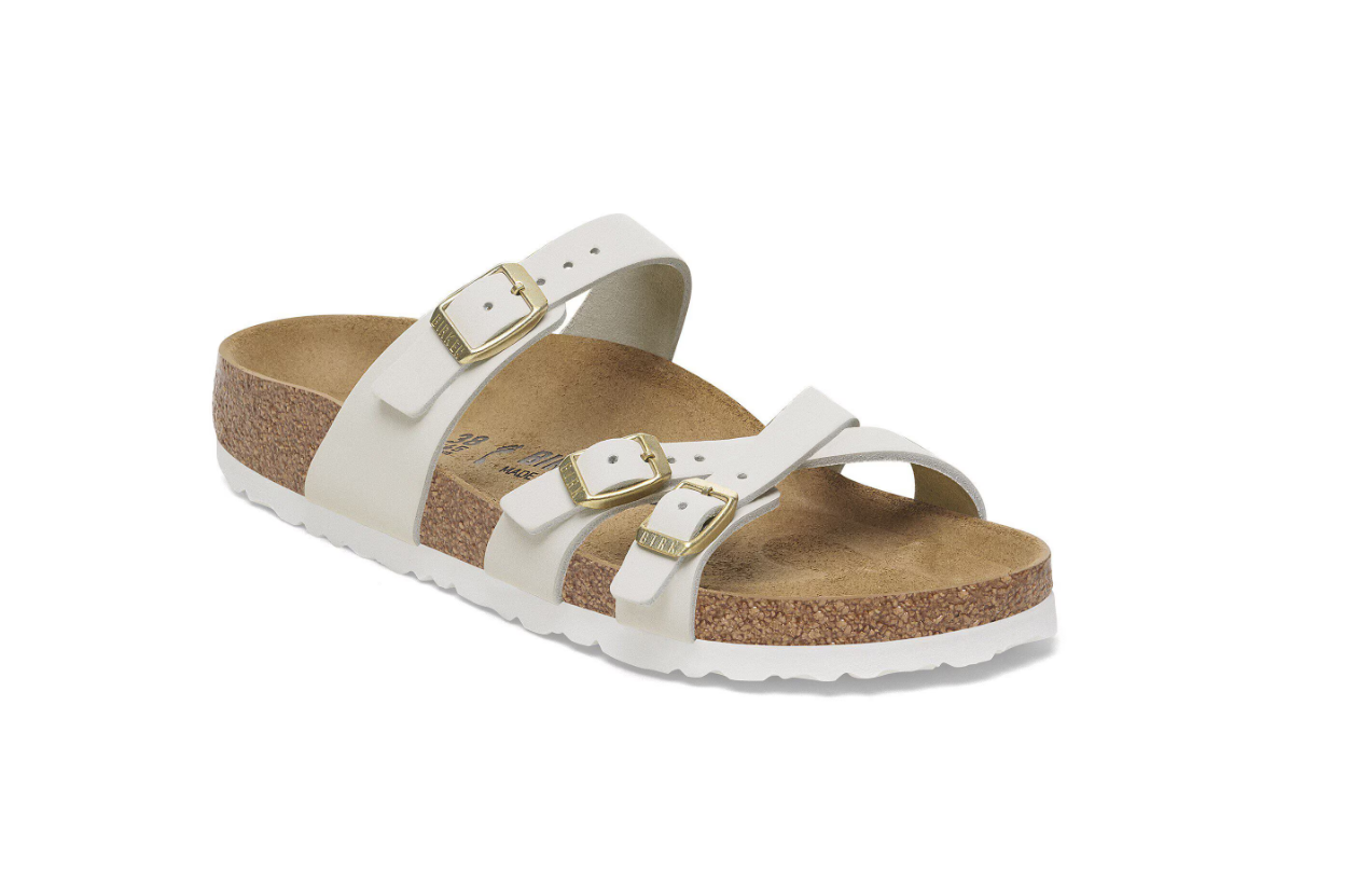 Birkenstock Franca Nubuck Leather Antique White Sandal