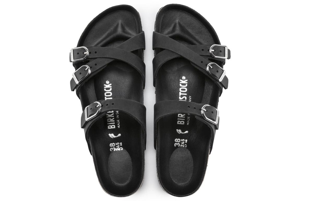 Birkenstock Franca Oiled Leather Sandal Black