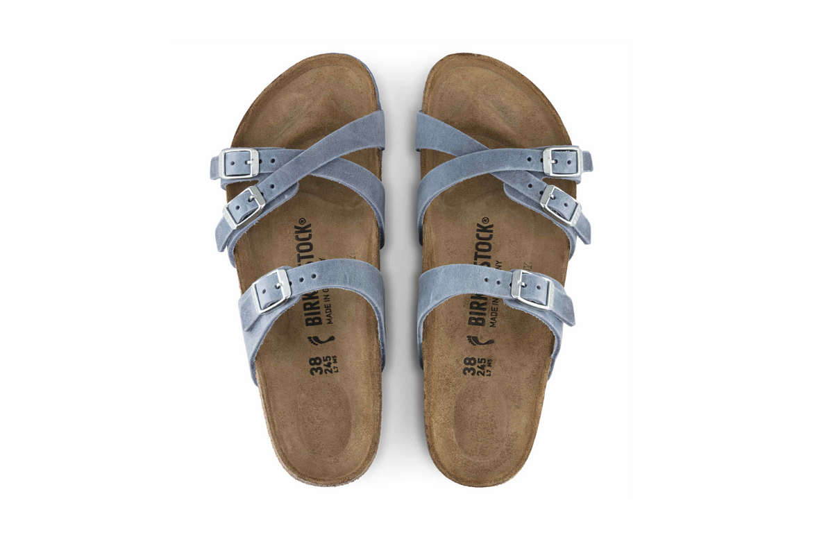 Birkenstock Franca Oiled Leather Dusty Blue