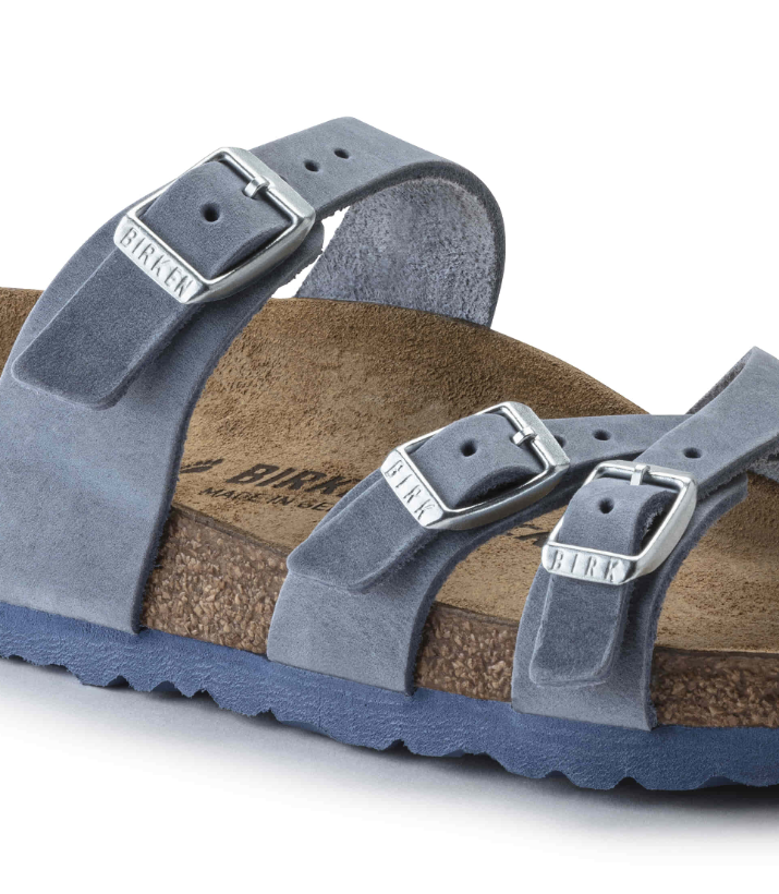 Birkenstock Franca Oiled Leather Dusty Blue