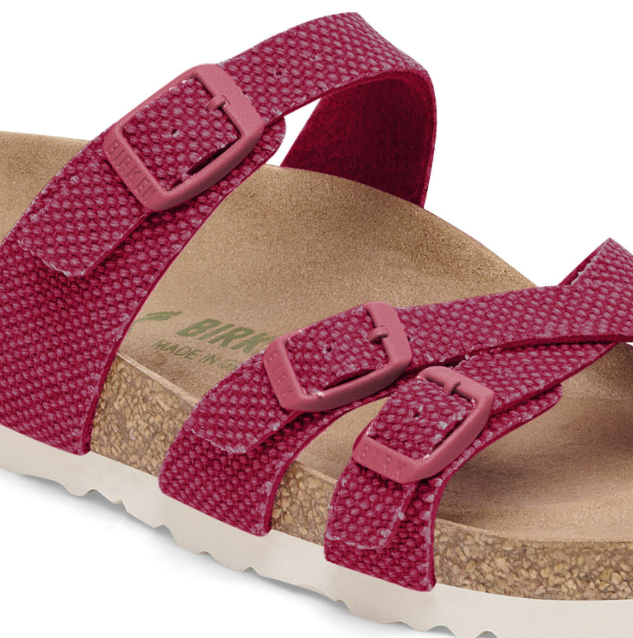Birkenstock Franca Rivet Logo Vegan Canvas Fuchsia Tulip