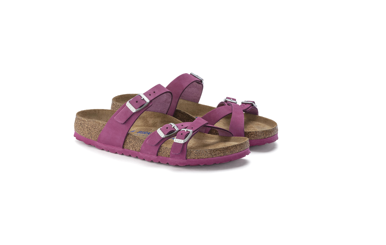 Birkenstock Franca Soft Footbed Nubuck Leather Dark Fuchsia