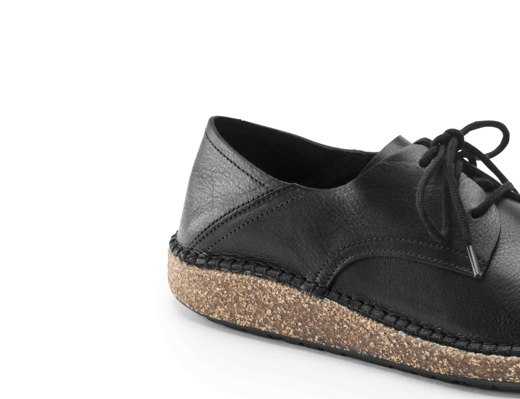 Birkenstock Gary Natural Leather Vintage Wood Black