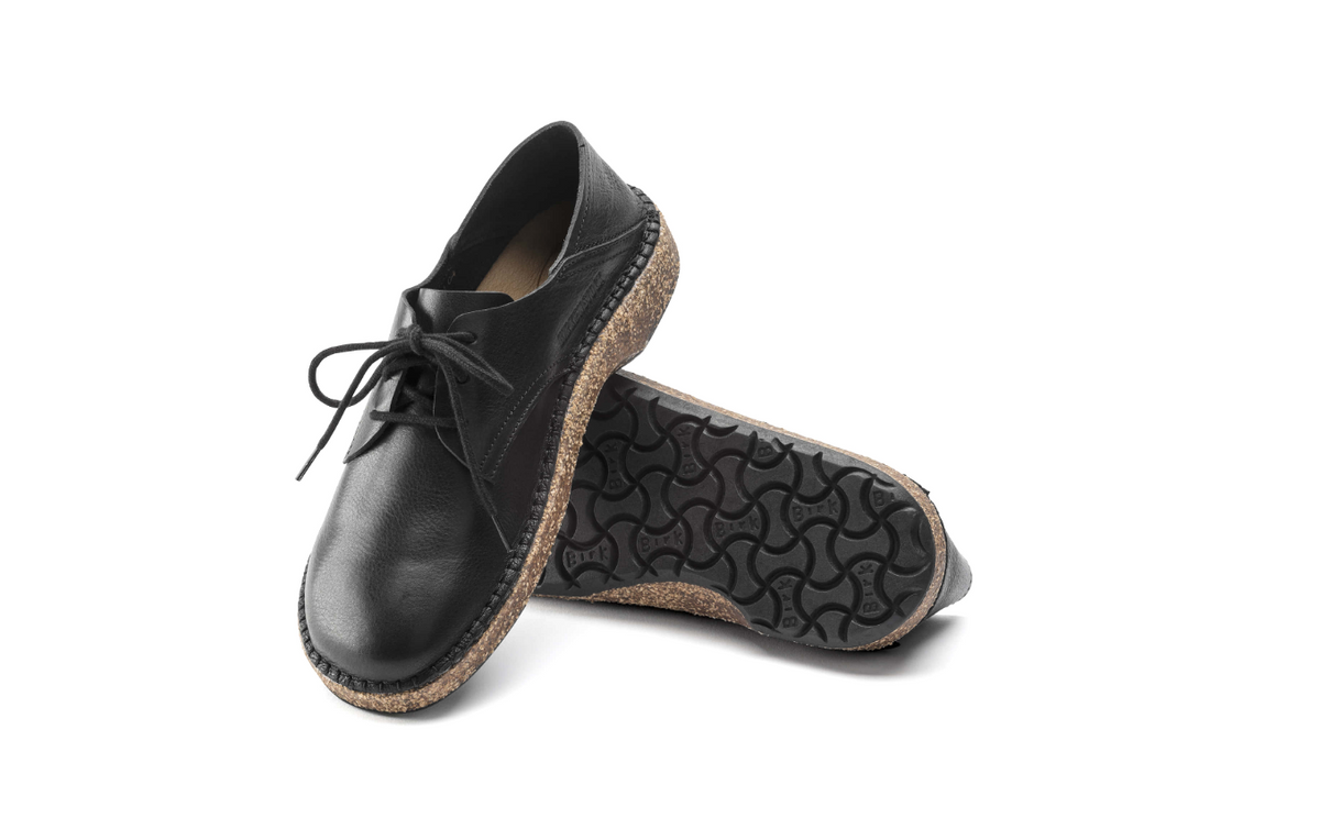 Birkenstock Gary Natural Leather Vintage - Black, Regular