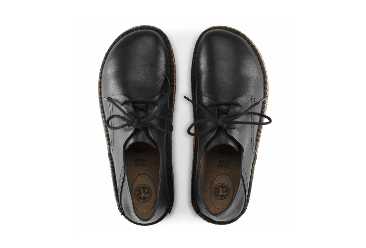 Birkenstock Gary Natural Leather Vintage - Black, Regular