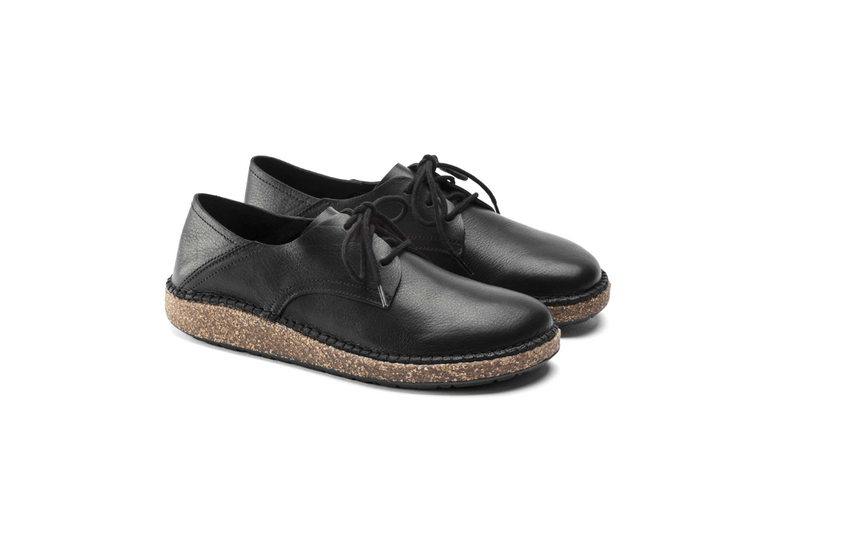 Birkenstock Gary Natural Leather Vintage - Black, Regular