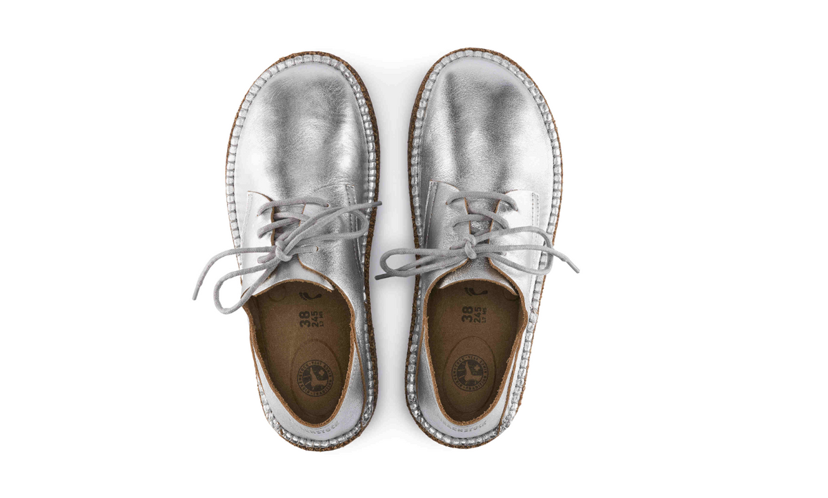 Birkenstock Gary Natural Leather - Silver, Regular