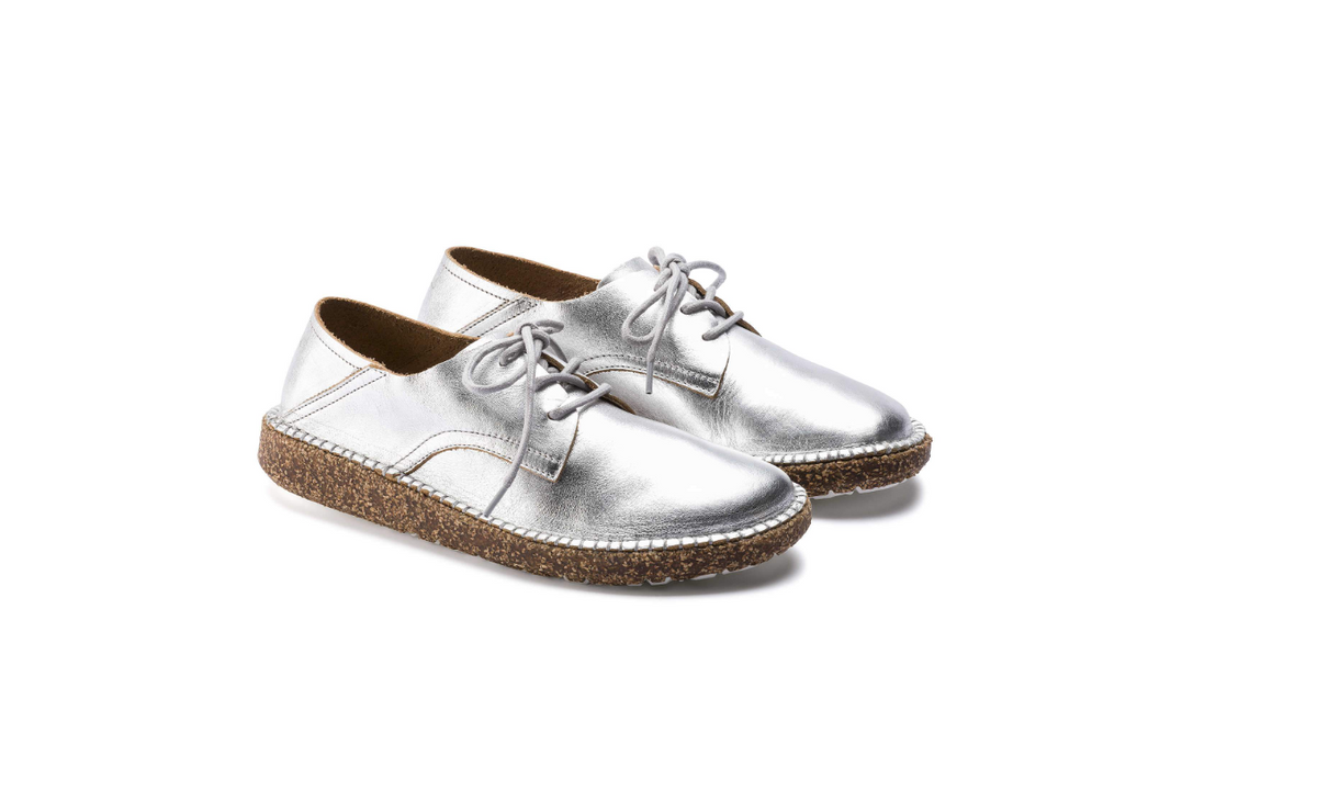 Birkenstock Gary Natural Leather - Silver, Regular