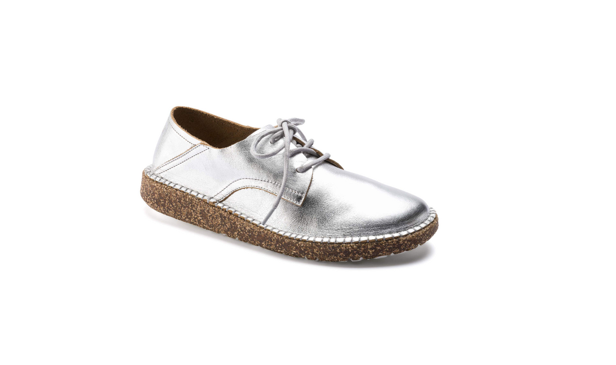 Birkenstock Gary Natural Leather - Silver, Regular