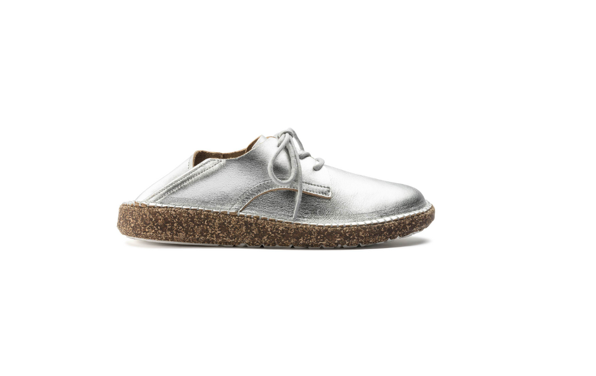Birkenstock Gary Natural Leather - Silver, Regular