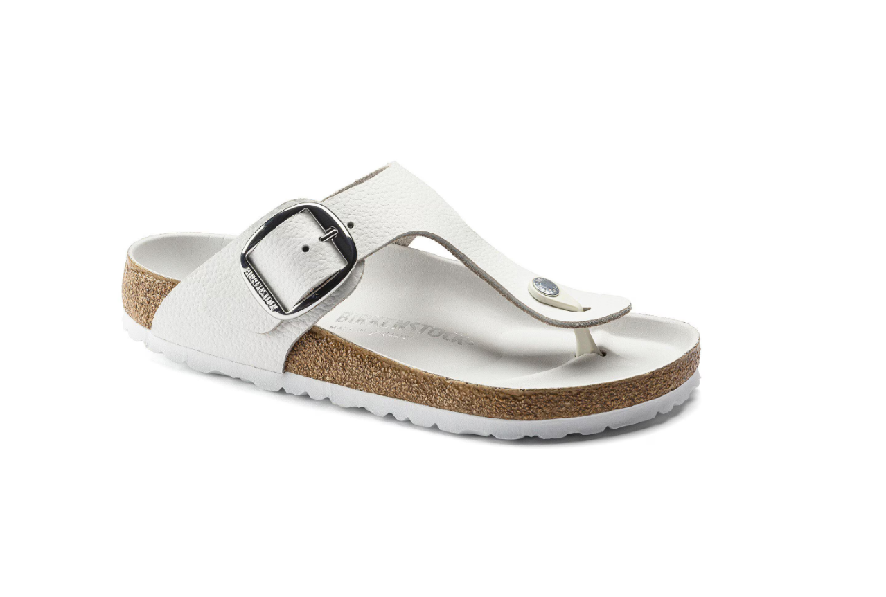 Birkenstock Gizeh Big Buckle Natural Leather White