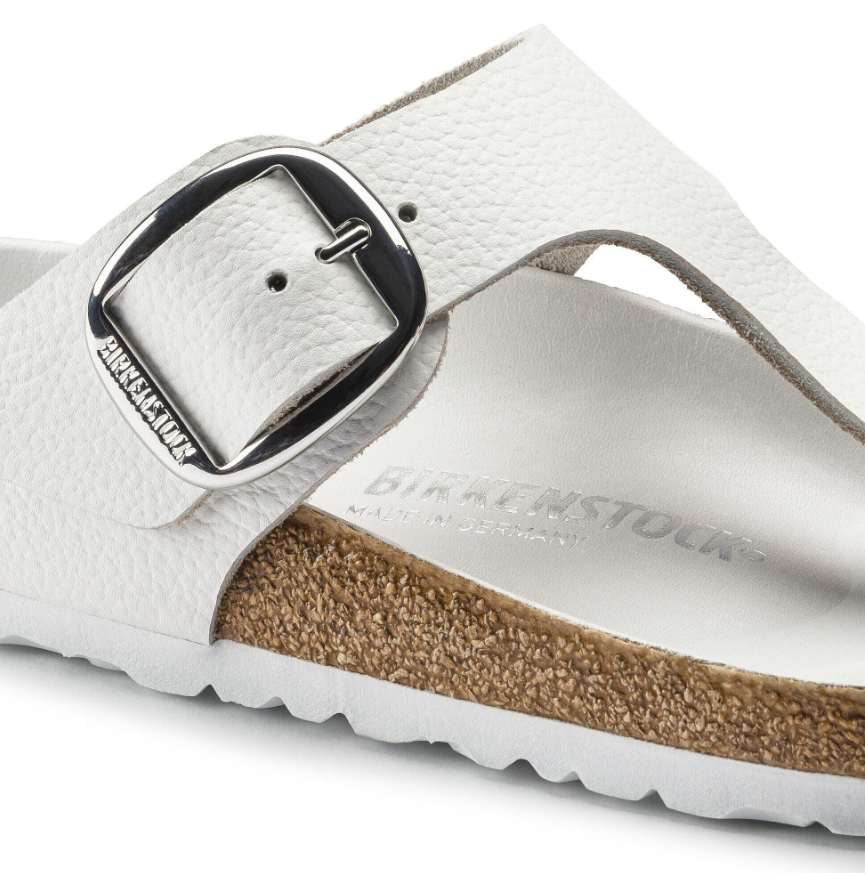 Birkenstock Gizeh Big Buckle Natural Leather White