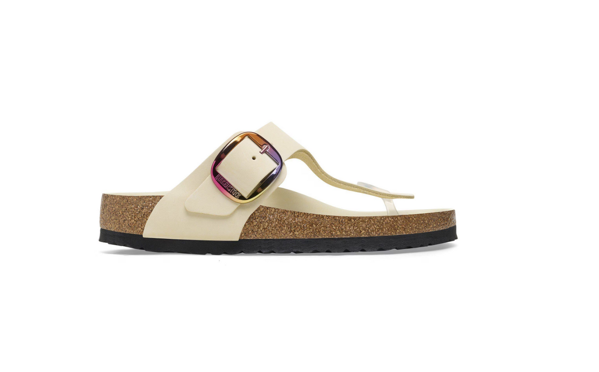 Birkenstock Gizeh Big Buckle Nubuck Leather - Ecru, Regular