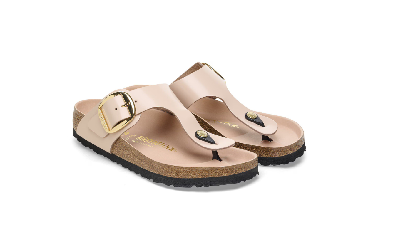Birkenstock Gizeh Big Buckle Natural Leather Patent