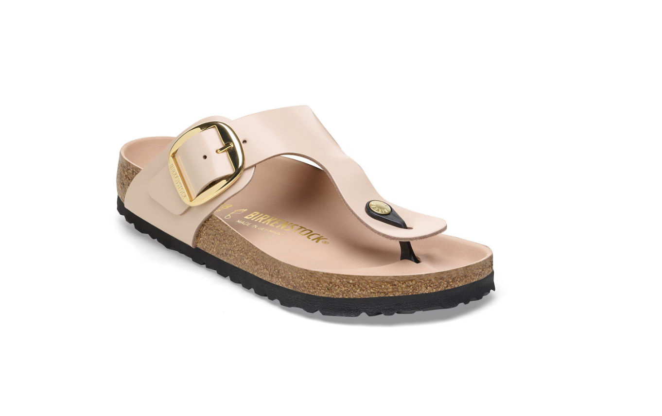 Birkenstock Gizeh Big Buckle Natural Leather Patent