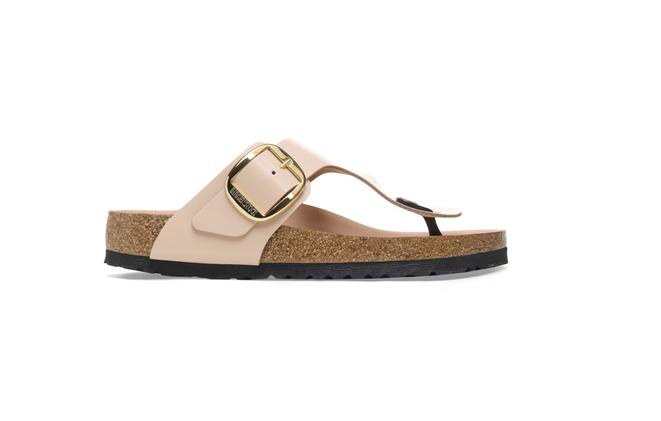 Birkenstock Gizeh Big Buckle Natural Leather Patent