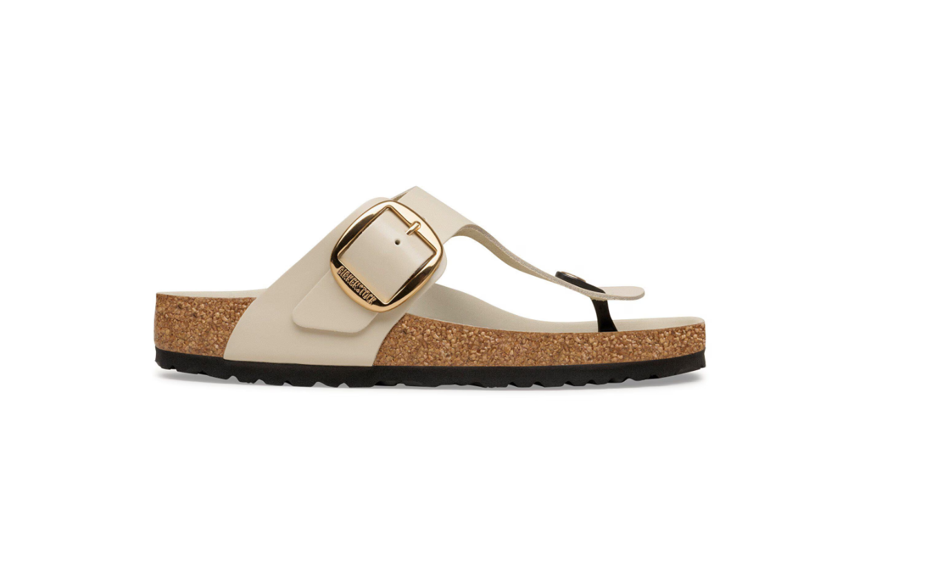 Birkenstock Gizeh Big Buckle Natural Leather Patent