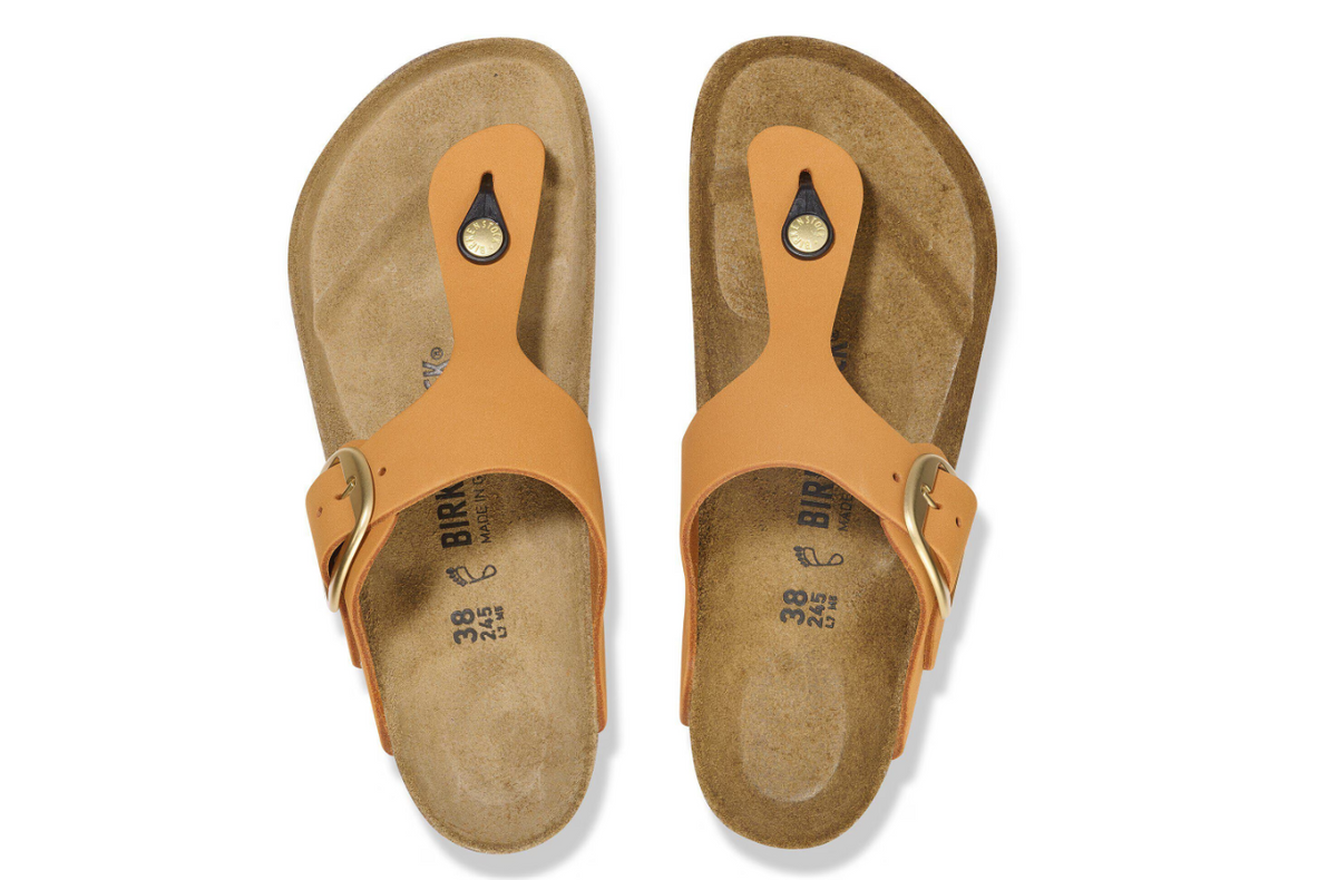 Birkenstock Gizeh Big Buckle Nubuck Leather Burnt Orange