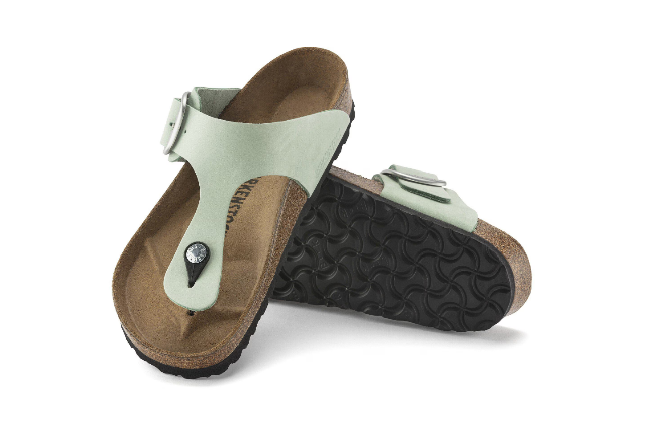 Birkenstock Gizeh Big Buckle Nubuck Leather Matcha