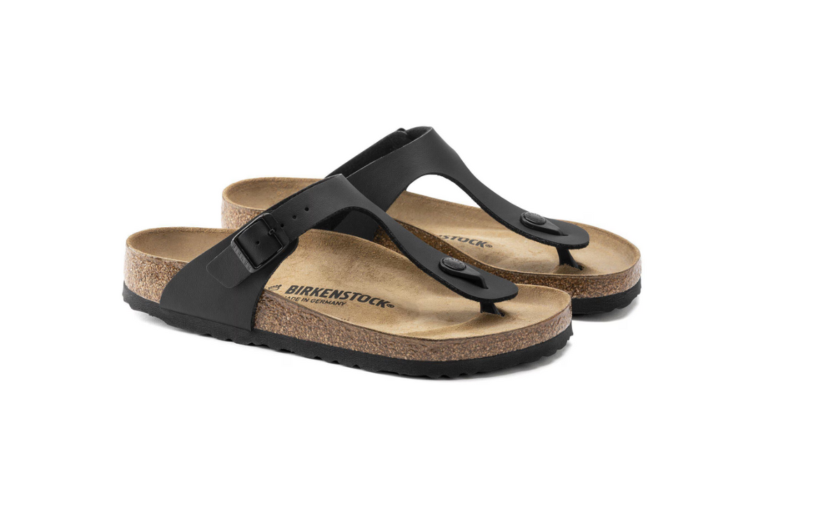 Birkenstock Gizeh Birko-Flor Black Sandals - Black, Regular