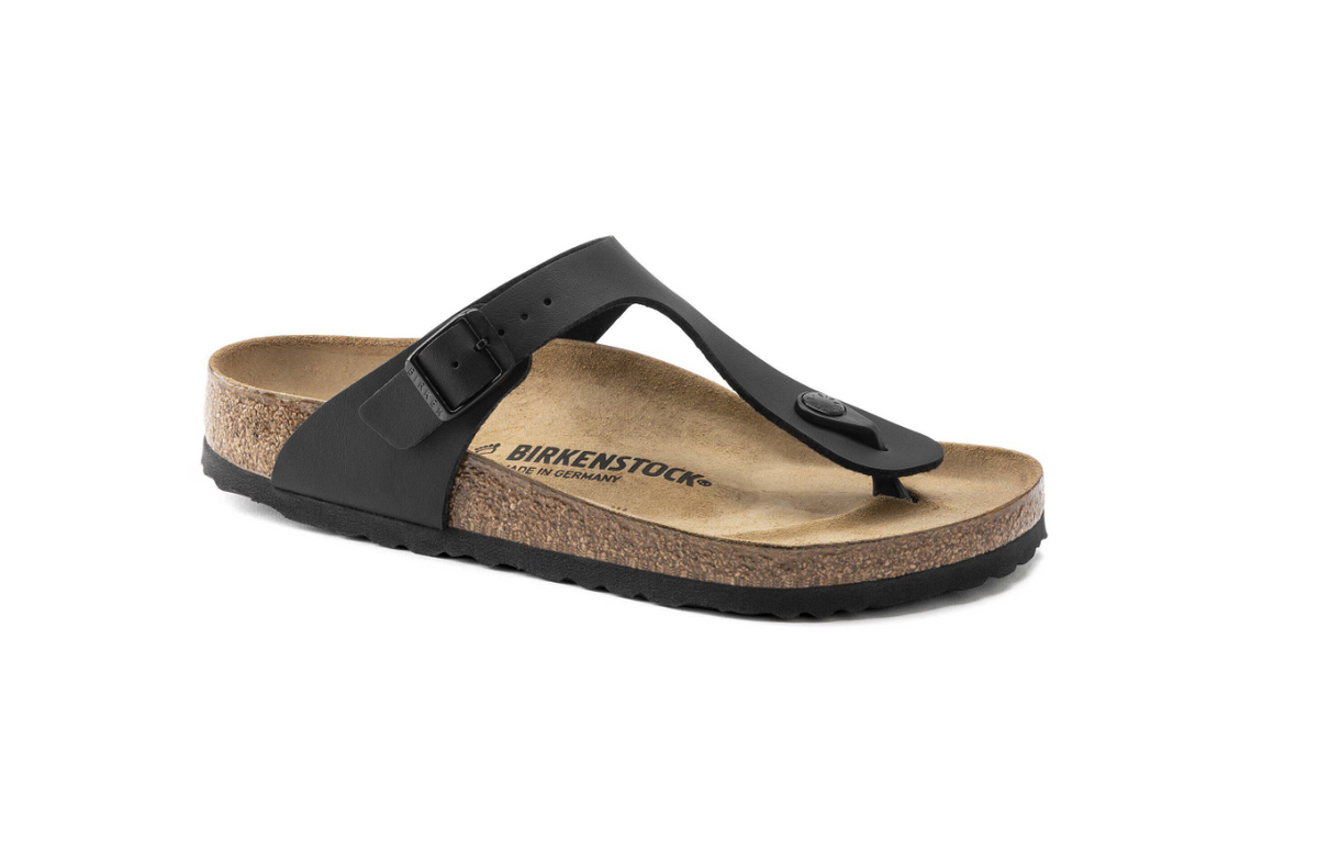 Birkenstock Gizeh Birko-Flor Black Sandals - Black, Regular