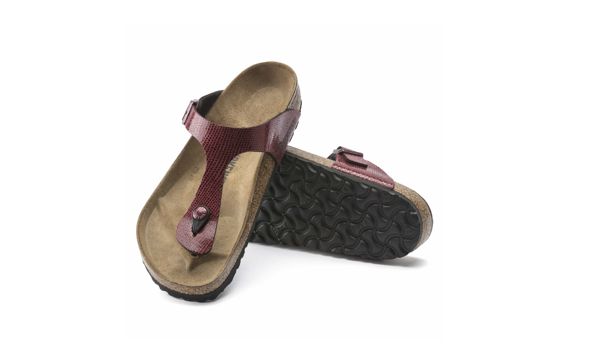 Birkenstock Gizeh Birko-Flor Magical Metallic Maroon