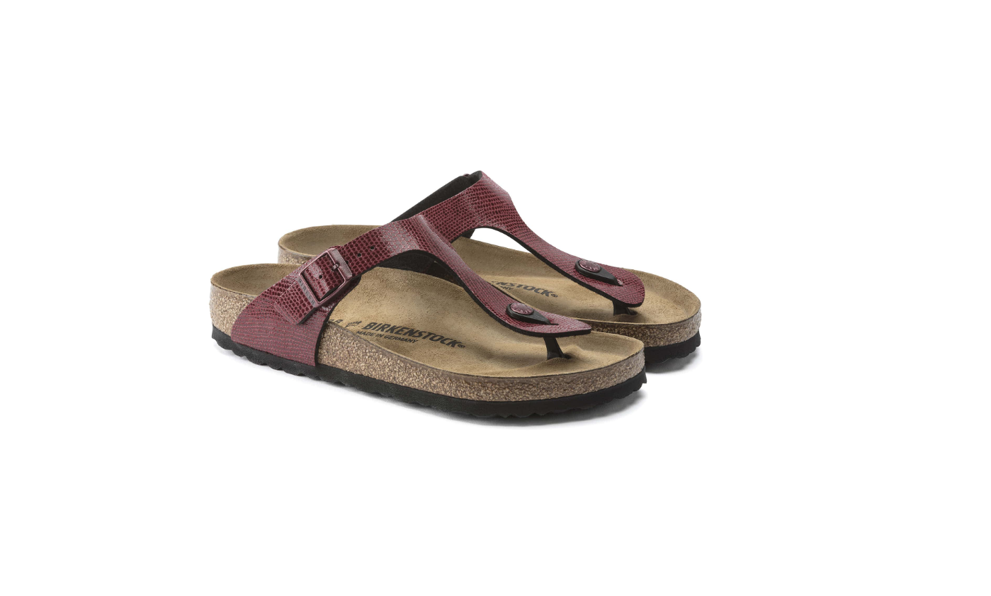 Birkenstock Gizeh Birko-Flor Magical Metallic Maroon