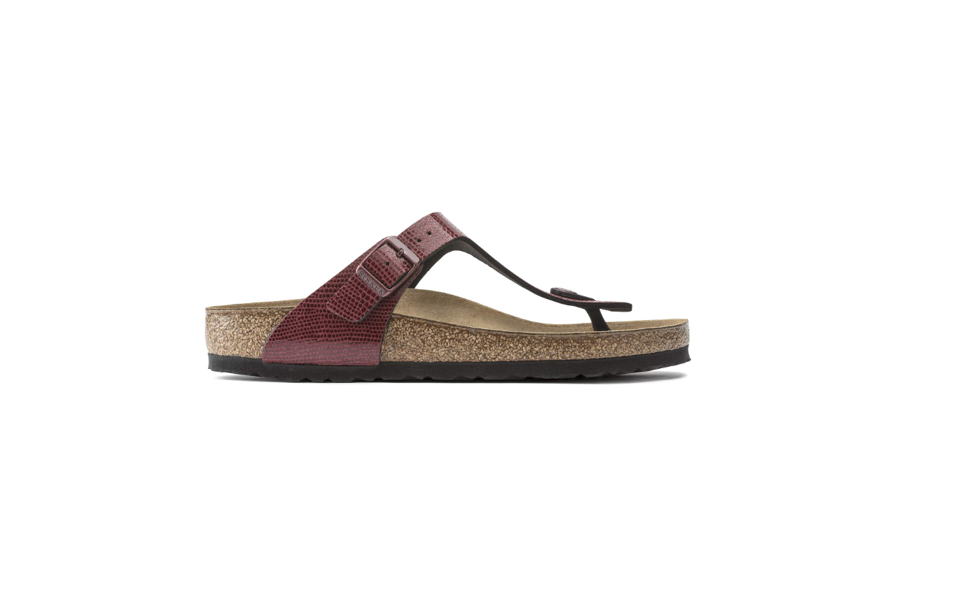 Birkenstock Gizeh Birko-Flor Magical Metallic Maroon