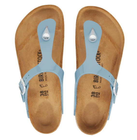 Birkenstock Gizeh Patent Dove Blue Birko-Flor