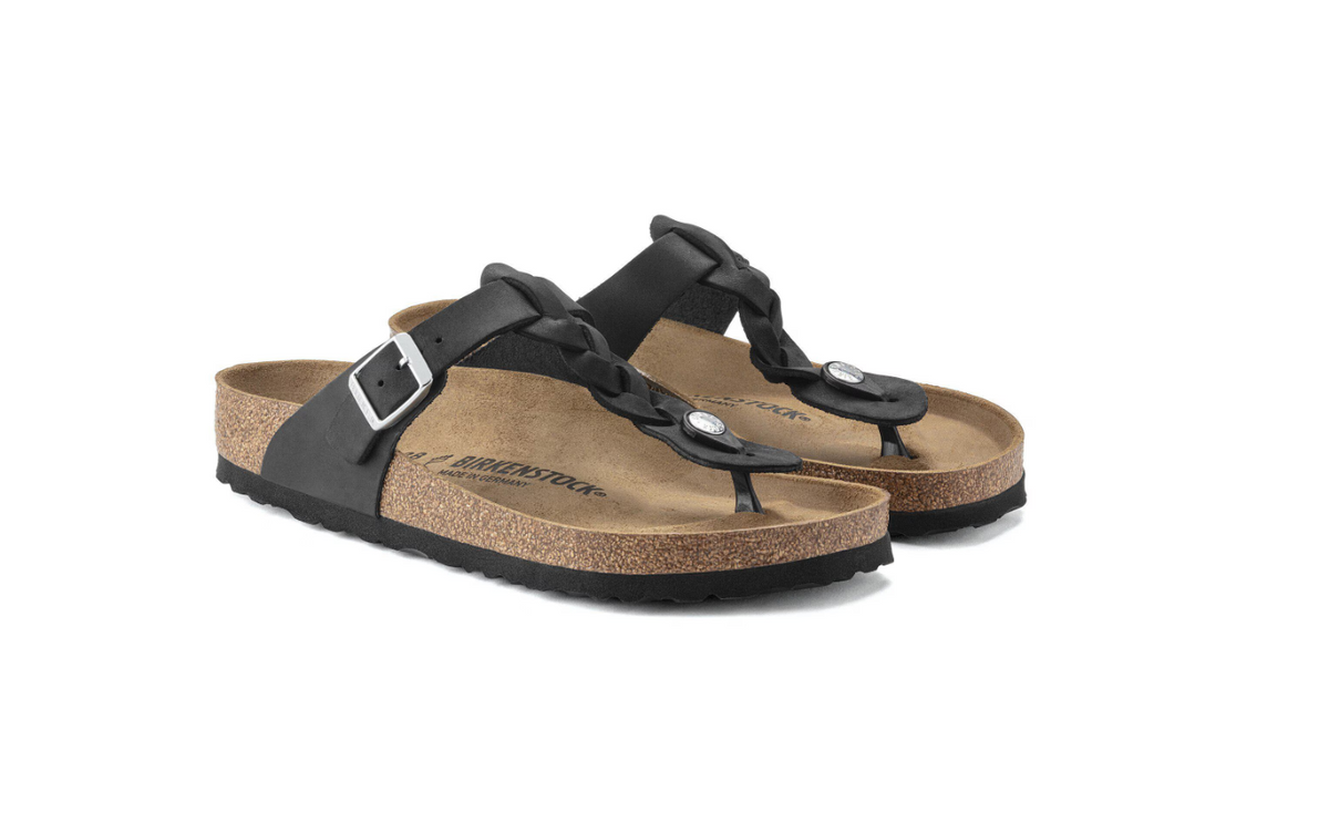 Birkenstock Gizeh Braided Oiled Leather Black