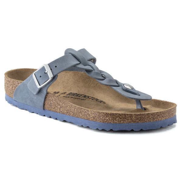 Birkenstock Gizeh Braided Oiled Leather Dusty Blue