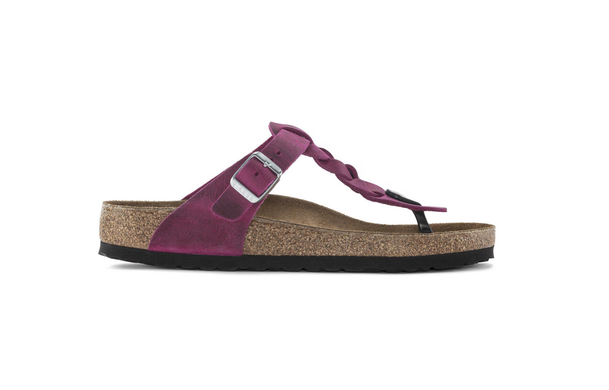 Birkenstock Gizeh Braided Oiled Leather Festival- Fuchsia, Regular