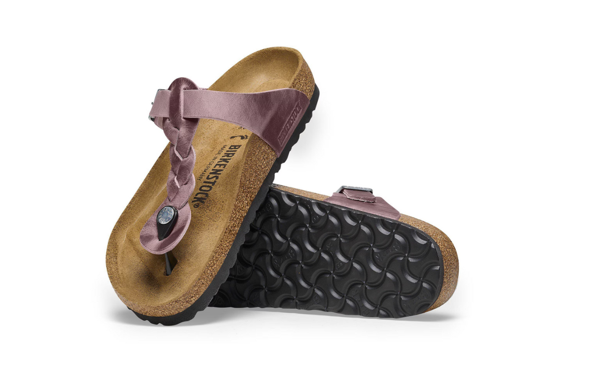 Birkenstock Gizeh Braided Oiled Leather - Lavender, Regular