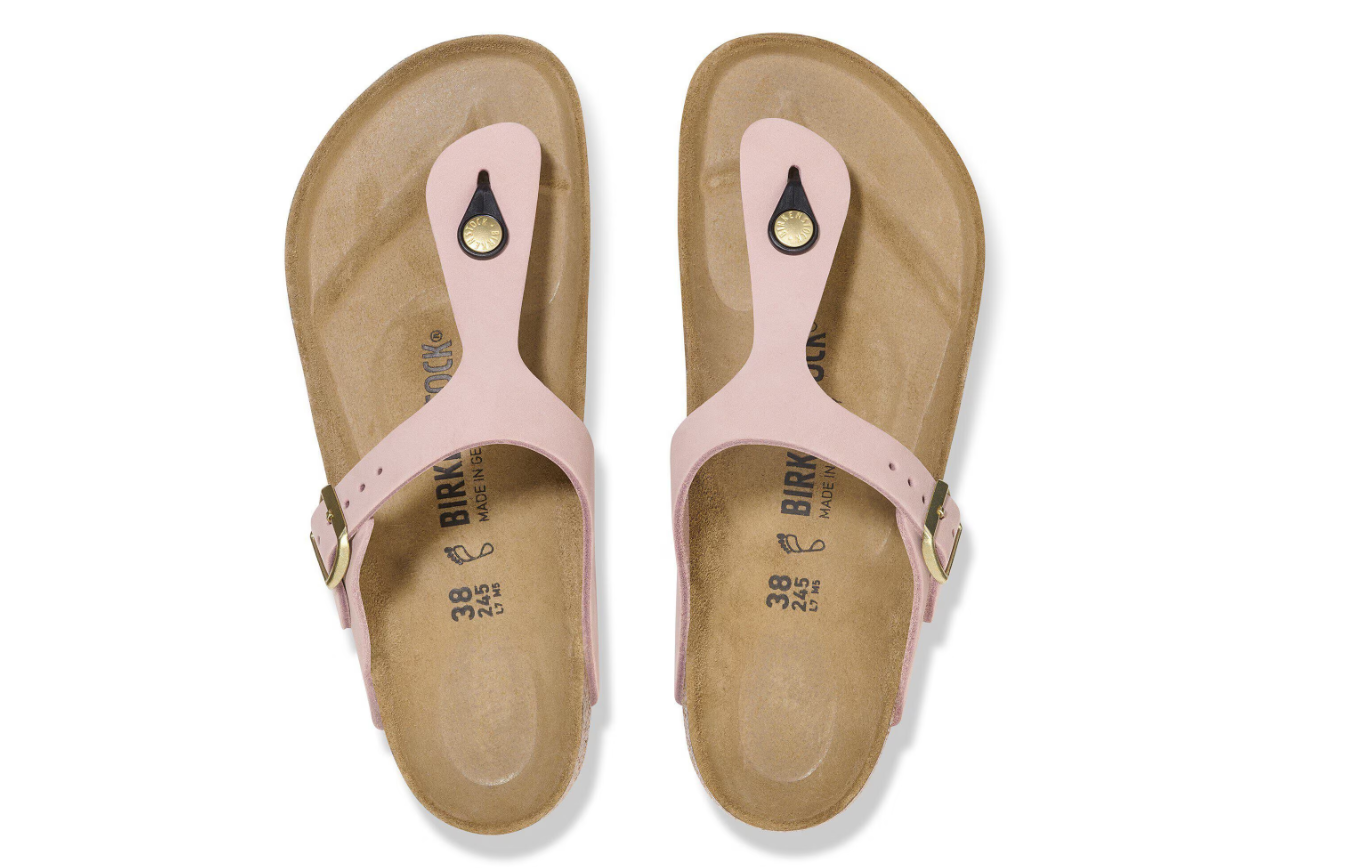 Birkenstock Gizeh Nubuck Leather Soft Pink Regular