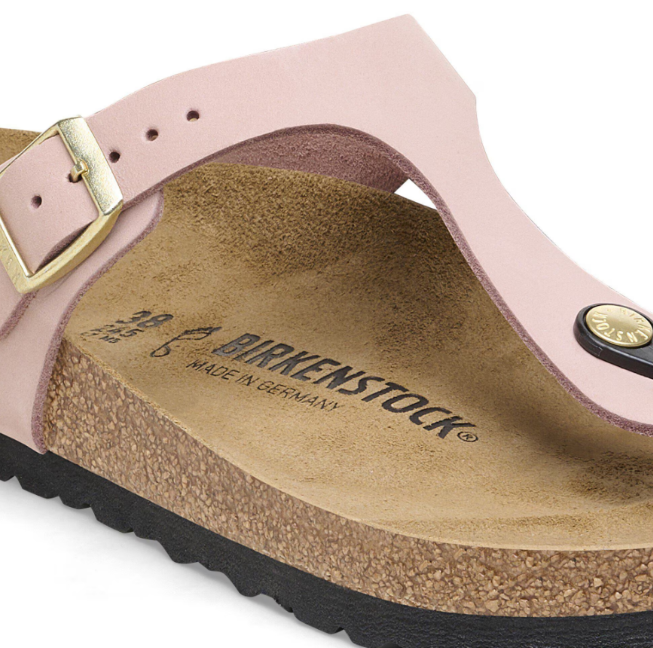 Birkenstock Gizeh Nubuck Leather Soft Pink Regular