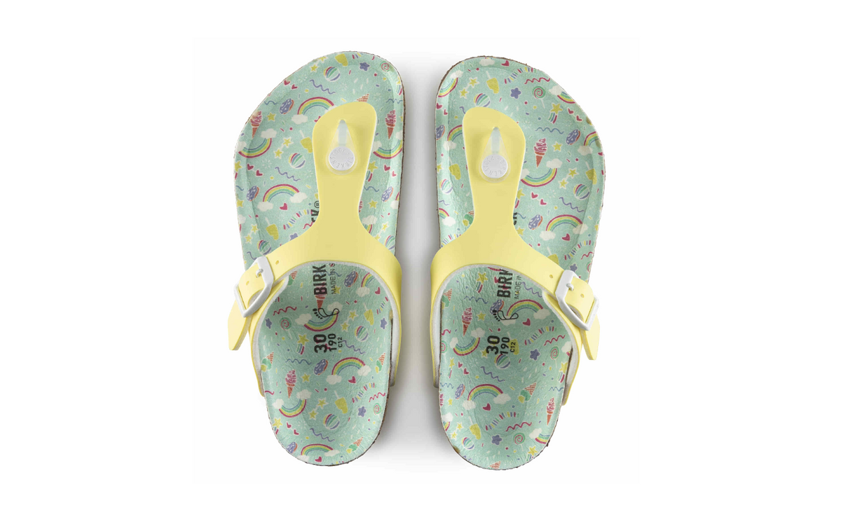 Birkenstock Gizeh Kids Birko-Flor Candy Pastel Yellow Regular
