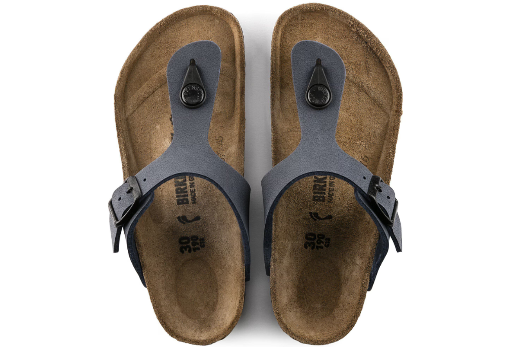 Birkenstock Gizeh Kids Birko-Flor Nubuck - Navy, Narrow