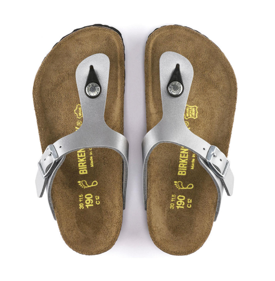 Birkenstock Gizeh Kids Birko-Flor - Silver, Narrow